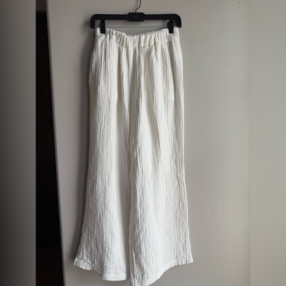Billabong Follow Me Part 2 Beach Cream Wide Leg Minimalist Gauze Pant size M - Picture 3 of 4